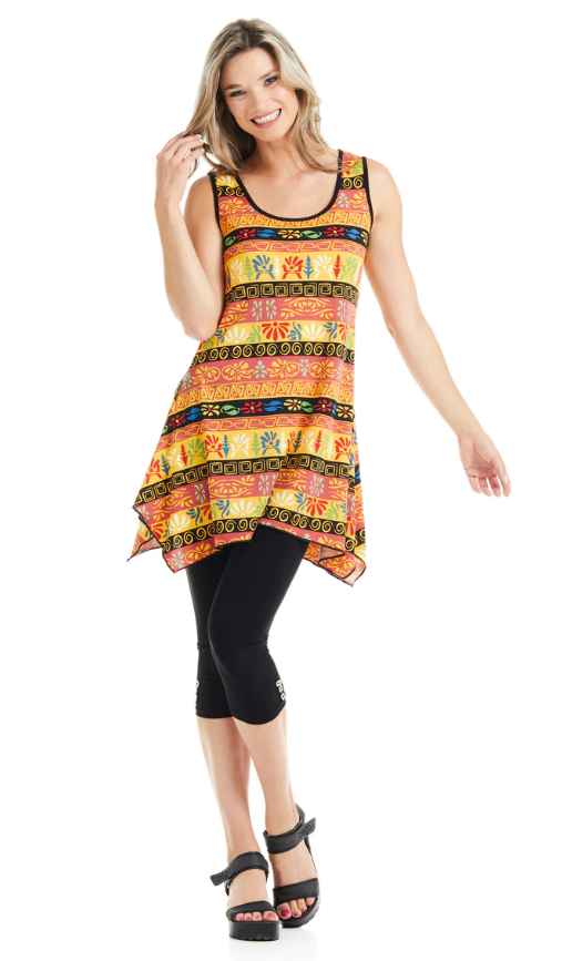 Gitane - K02-1327 - Long Scoop Neck Floaty Tunic