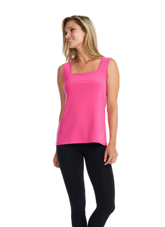 Gitane - CAM5004 - Square Neck Women's Camisole Top - Pink