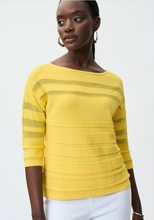 Load image into Gallery viewer, Joseph Ribkoff - 231949 - Textured Striped Top -  Color Sunbeam
