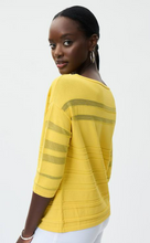 Load image into Gallery viewer, Joseph Ribkoff - 231949 - Textured Striped Top -  Color Sunbeam
