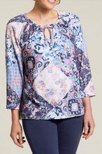 Load image into Gallery viewer, Tribal - 1249O-3533 - 3/4 Sleeve Peasant top - Blossom
