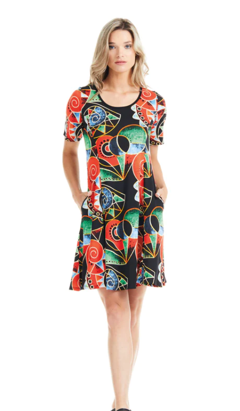 Gitane - Paris-7155 - Scoop Neck  Dress