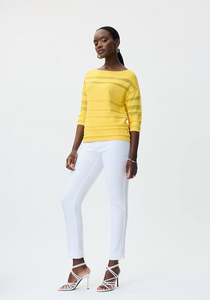 Joseph Ribkoff - 231949 - Textured Striped Top -  Color Sunbeam