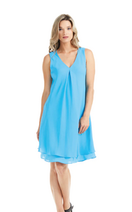 Gitane - RF2 - Chiffon Sleeveless Dress - Turquoise
