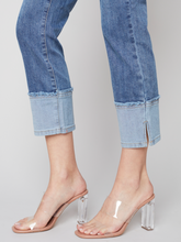 Load image into Gallery viewer, Charlie B - C5336R - Ripped Stretch Denim Crop - Med Blue
