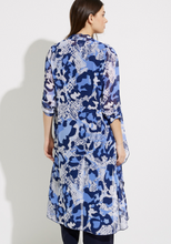 Load image into Gallery viewer, Joseph Ribkoff - 232089 - Animal Print Duster - Blue/Vanilla
