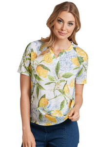 Carré Noir - 6073 - Knit Top - Lemons