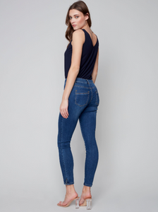 Charlie B - C5233S - Ankle Jeans Side Zipper - Indigo