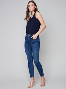 Charlie B - C5233S - Ankle Jeans Side Zipper - Indigo