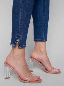 Charlie B - C5233S - Ankle Jeans Side Zipper - Indigo