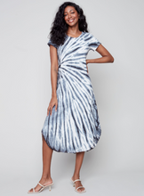 Load image into Gallery viewer, C3127R - Tie-Dye Cotton Slub Dress - Charcoal
