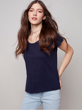 Load image into Gallery viewer, Charlie B - C1310R - Organic Cotton Slub T-shirt - Navy
