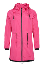 Load image into Gallery viewer, Normann - 2922 - Rain Resistant Hooded Coat - Fuschia
