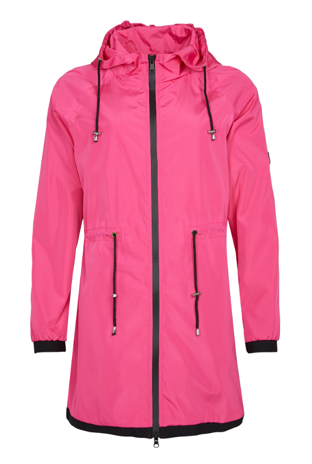 Normann - 2922 - Rain Resistant Hooded Coat - Fuschia