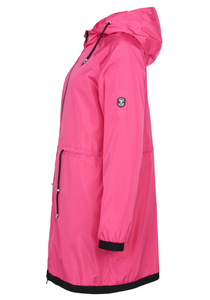 Normann - 2922 - Rain Resistant Hooded Coat - Fuschia