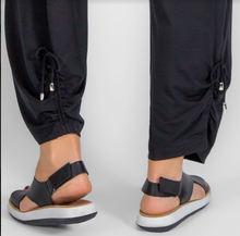 Load image into Gallery viewer, Pure - 210-2338 - Pull On Bamboo Pant with side rushing - Black
