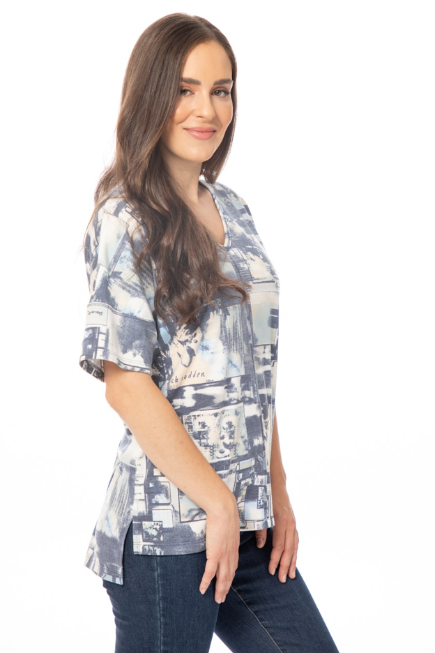 Bali - 8063 - Short Sleeve Top - Blue