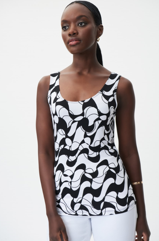 Joseph Ribkoff - 232271 - Top - Vanilla/Black