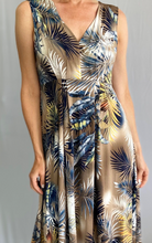 Load image into Gallery viewer, Softworks - 77245 - Tropical Print Sundress - Tan
