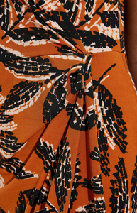Joseph Ribkoff - 232063 - Printed Wrap Dress - Rust/Multi