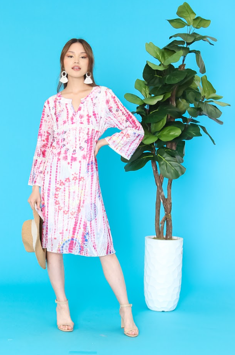 Cativa - 12352 - Printed Dress - Pink Paradise