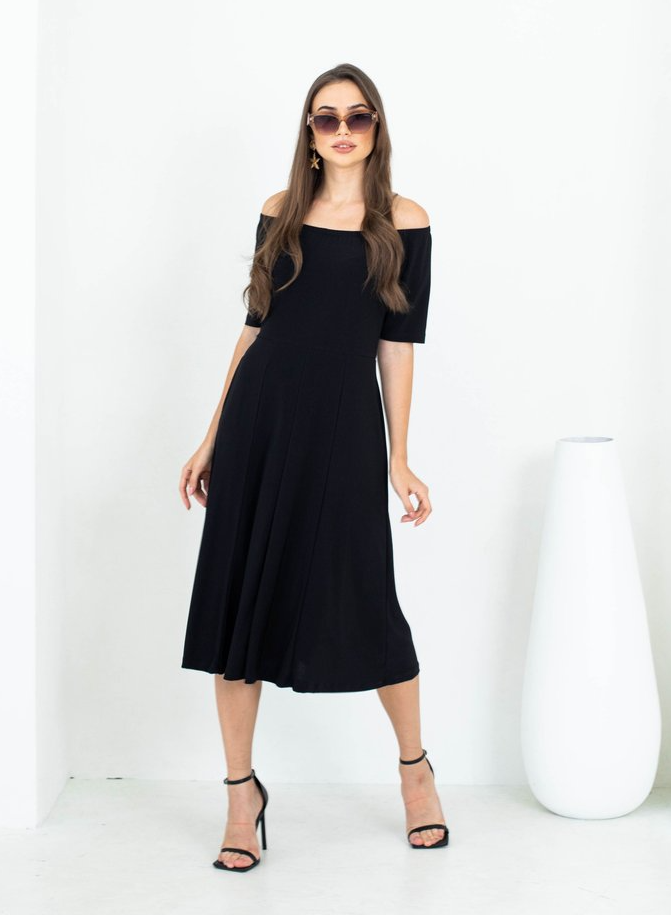Artex - 112-67027 Extended Size - Swing Dress - Black
