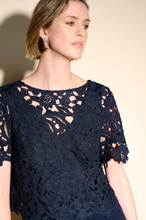 Load image into Gallery viewer, Joseph Ribkoff - 233707 - Chiffon Pleated Dress - Midnight Blue
