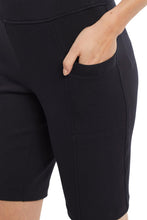 Load image into Gallery viewer, Tribal –Pullon Black Knit Shorts –  4995O-3390
